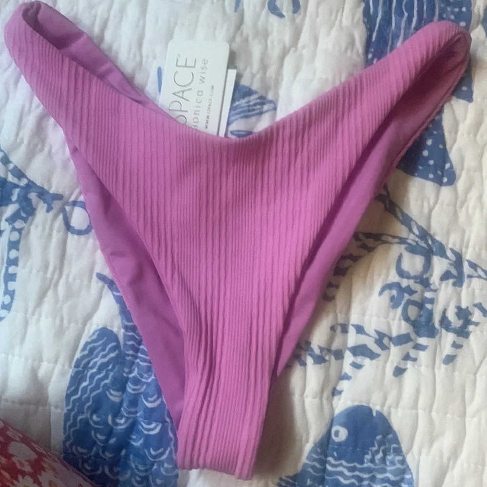 NWT L*Space Swimwear Cabana Bikini Bottom Bitsy Cut in Rosebud